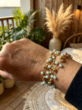 Lien d’Azur – Bracelet 5 tours convertible en collier long